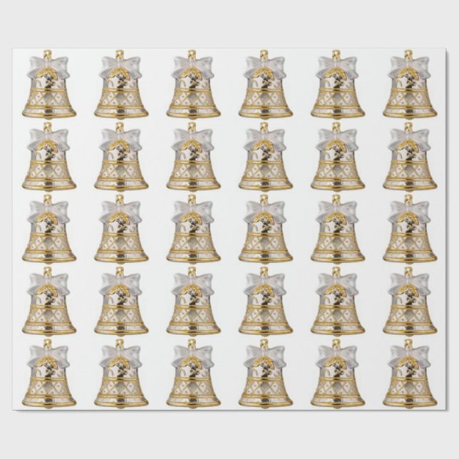 Papel De Presente Papel de enrolamento branco de prata Dourada (Aberto)