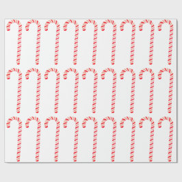 Papel De Presente Papel de enrolamento Candy Canes