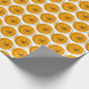 Papel De Presente Papel de enrolamento Citrus Orange