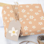 Papel De Presente Papel de enrolamento cor-de-rosa da Daisy Boho<br><div class="desc">Papel de enrolamento cor-de-rosa de vassoura-de-margarida retrô</div>