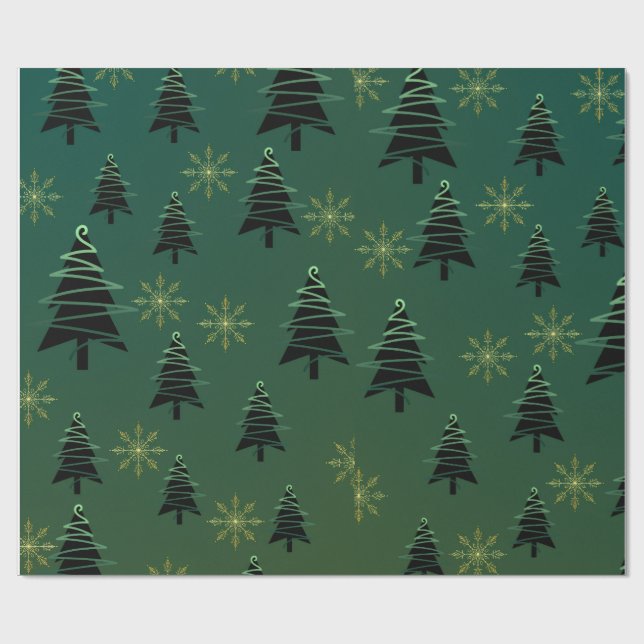 Papel De Presente Papel de enrolamento da árvore de Natal (Aberto)