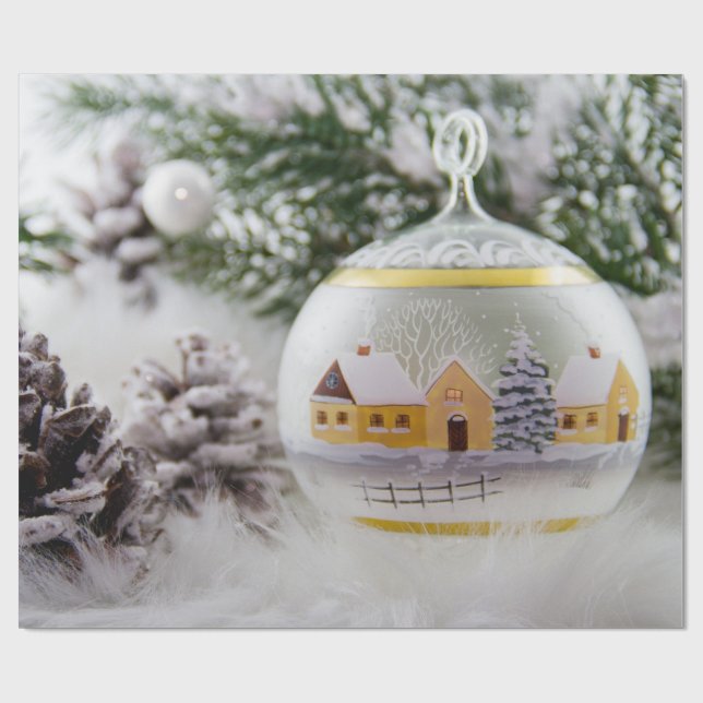 Papel De Presente Papel de enrolamento da bola de Natal (Aberto)