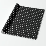 Papel De Presente Papel de enrolamento da Bolinhas preta<br><div class="desc">Bolinhas retrorreflectoras pretas decoram este papel de embrulho. O design é da arte original.</div>