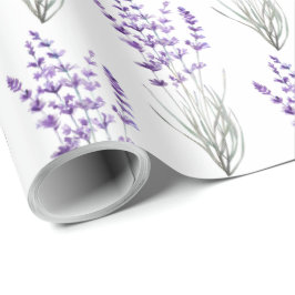 Papel De Presente Papel de enrolamento da lavanda