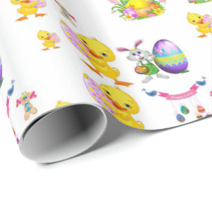Papel De Presente Papel de enrolamento da páscoa