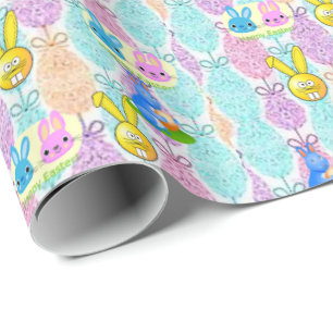 Papel De Presente Papel de enrolamento da páscoa