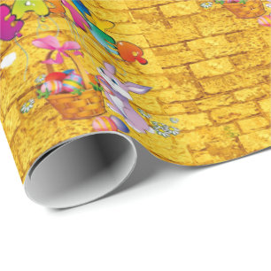 Papel De Presente Papel de enrolamento da páscoa