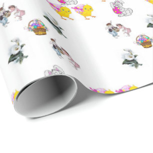 Papel De Presente Papel de enrolamento da páscoa