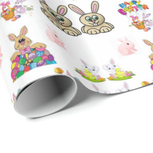 Papel De Presente Papel de enrolamento da páscoa