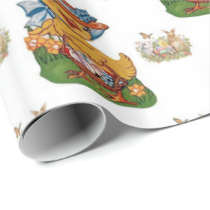 Papel De Presente Papel de enrolamento da páscoa