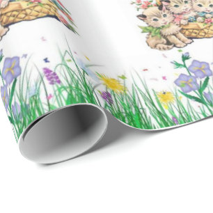 Papel De Presente Papel de enrolamento da páscoa