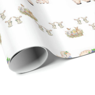 Papel De Presente Papel de enrolamento da páscoa