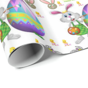 Papel De Presente Papel de enrolamento da páscoa