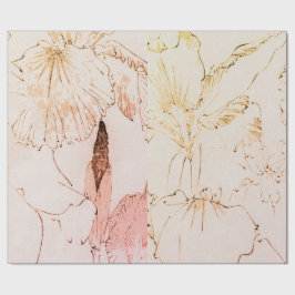 Papel De Presente Papel de enrolamento das flores do IRIS