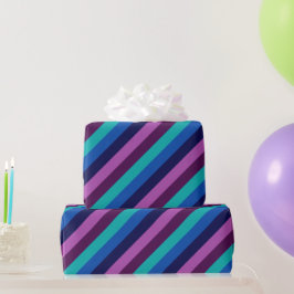 Papel De Presente Papel de enrolamento das tiras de palha púrpura az