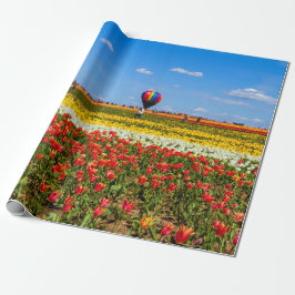 Papel De Presente Papel de enrolamento das tulipas de primavera