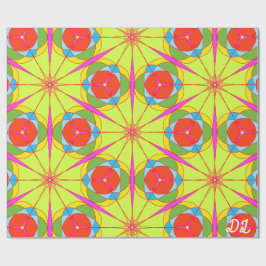 Papel De Presente Papel de enrolamento de Abstrato de padrão único