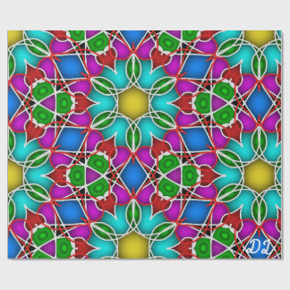 Papel De Presente Papel de enrolamento de Abstrato de padrão único