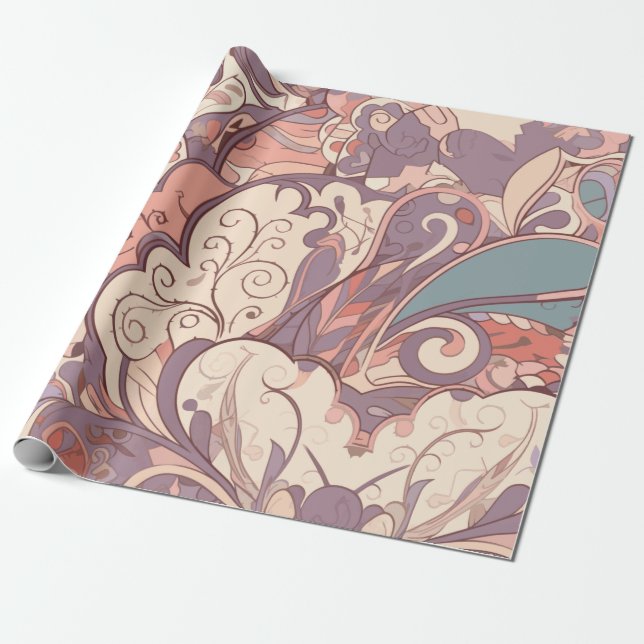 Papel De Presente Papel de enrolamento de Abstrato de Pastel (Desenrolado)