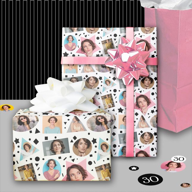 Papel De Presente Papel de enrolamento de aniversário de 30 anos de  (Criador carregado)