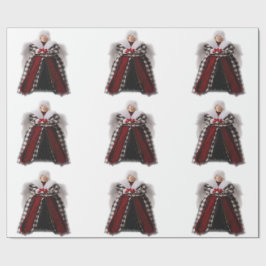 Papel De Presente Papel de enrolamento de anjo natalino