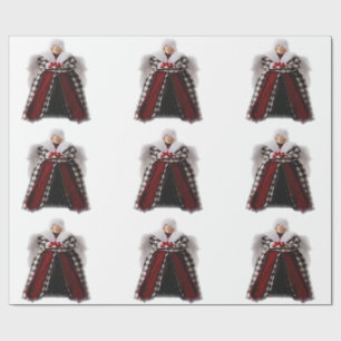 Papel De Presente Papel de enrolamento de anjo natalino