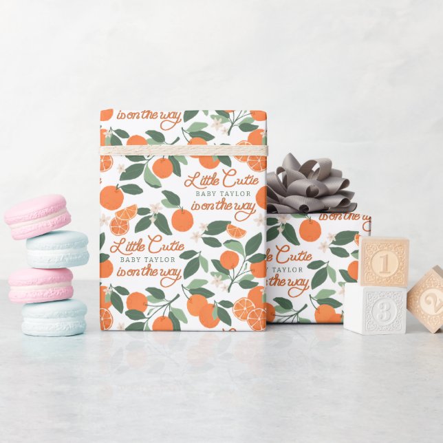 Papel De Presente Papel de enrolamento de Chás de fraldas de limpeza (Chá de bebê)