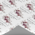 Papel De Presente Papel de enrolamento de Chás de panela Florais par<br><div class="desc">Enrole seus presentes em elegância de eterno com nosso Papel de enrolação de Chá de panela Floral Burgundy! Apresentando florescentes e exuberantes floresces aliados a verde macio e sotaques de cor azul, este papel de embrulho adiciona um toque ousado e romântico à sua celebração de chá de panela ou casamento....</div>