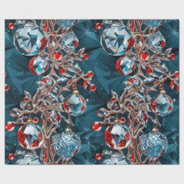 Papel De Presente Papel de enrolamento de cristais e gemas