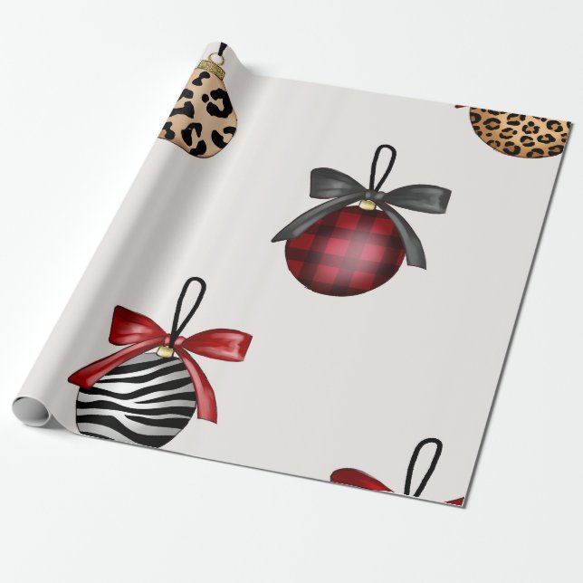 Papel De Presente Papel de enrolamento de enfeites de natal (Desenrolado)