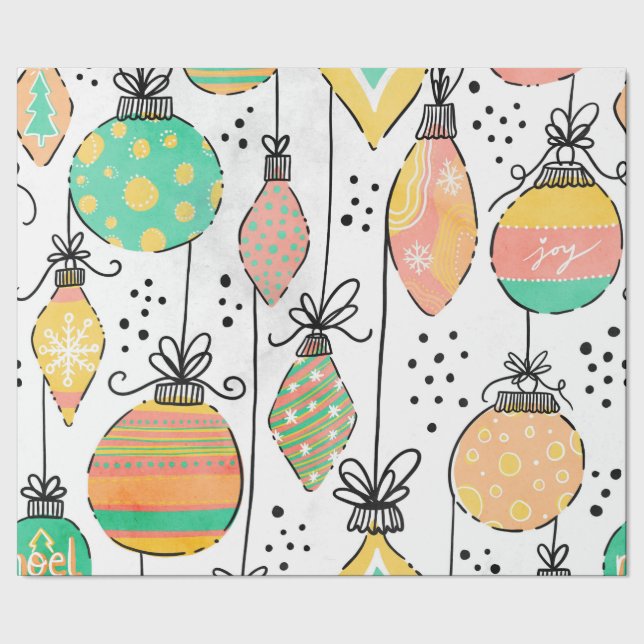 Papel De Presente Papel de enrolamento de enfeites de natal (Barra)