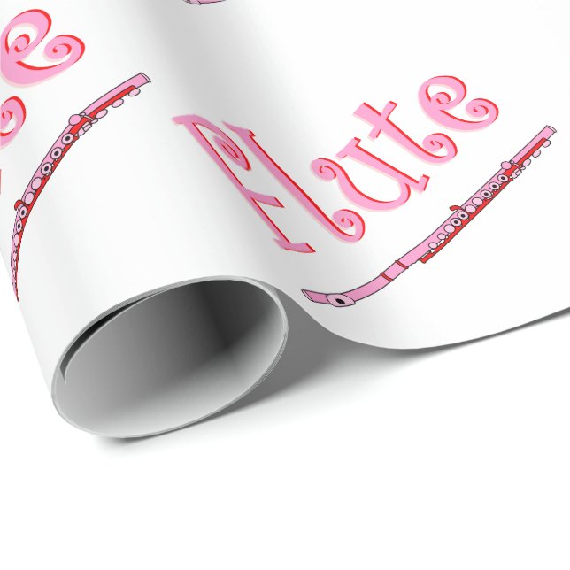 Papel De Presente Papel de enrolamento de flauta rosa (Ponta do rolo)