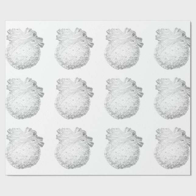 Papel De Presente Papel de enrolamento de flocos de neve brancos (Aberto)