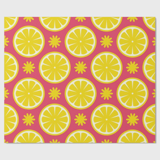 Papel De Presente Papel de enrolamento de limão vermelho (Aberto)