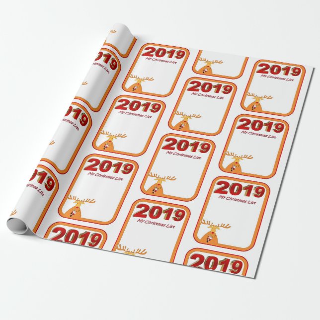 Papel De Presente Papel de enrolamento de Natal 2019 (Desenrolado)