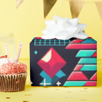 Papel De Presente Papel de enrolamento de Natal dos anos 80