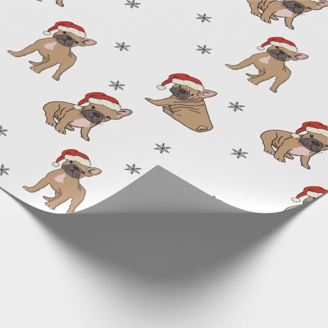Papel De Presente Papel de enrolamento de Natal para Bulldog Francês (Ponta)