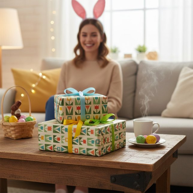 Papel De Presente Papel de enrolamento de Páscoa para Abstrato elega (Criador carregado)