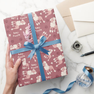 Papel De Presente Papel de enrolamento de poodle de bebê