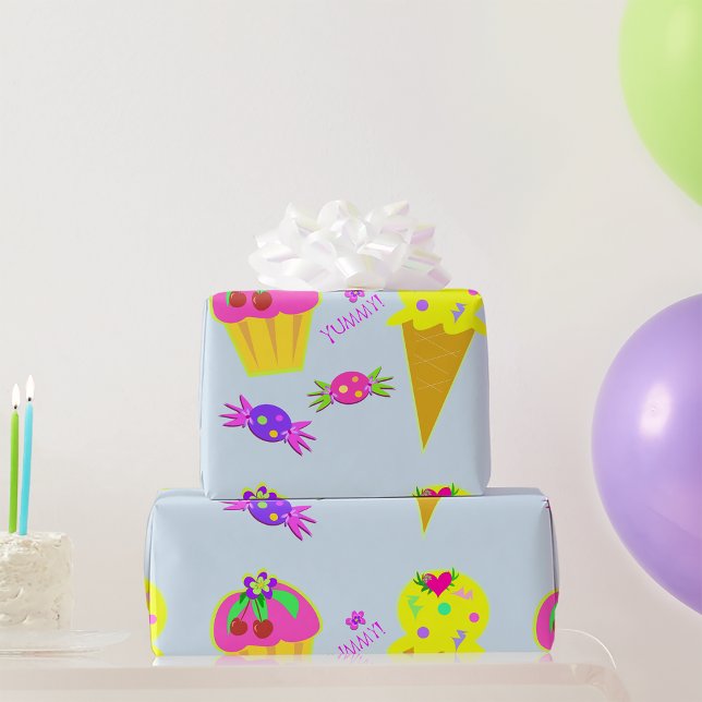 Papel De Presente Papel De Enrolamento De sorvetes E Cupcakes (Criador carregado)