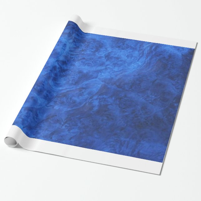 Papel De Presente Papel de enrolamento de veludo azul-apphire (Desenrolado)