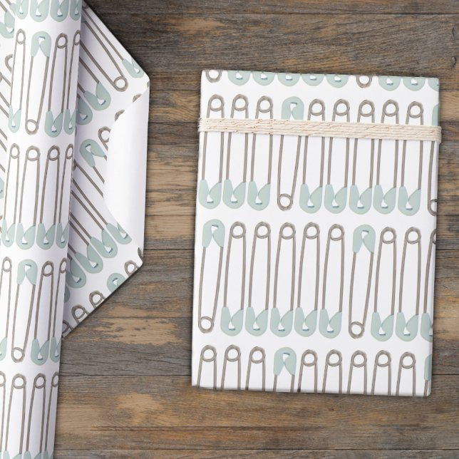 Papel De Presente Papel de enrolamento do Chá de fraldas do pino da  (New Baby? Need wrapping paper for a Baby Shower or Gender Reveal gift? )