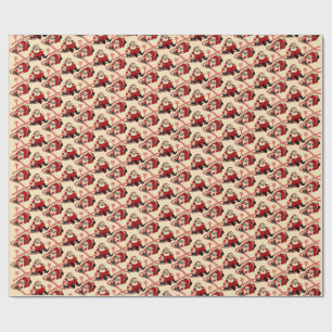 Papel De Presente Papel de enrolamento do comboio de Natal