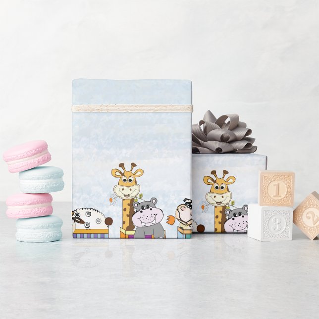 Papel De Presente Papel de enrolamento do comboio em animais (Criador carregado)