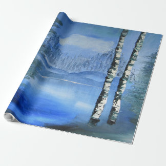 Papel De Presente Papel de enrolamento do lago de tranquilo