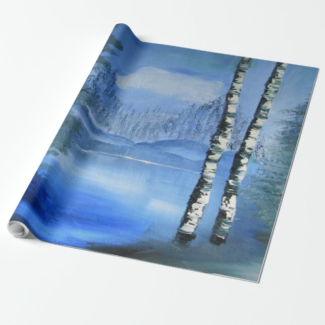 Papel De Presente Papel de enrolamento do lago de tranquilo (Desenrolado)