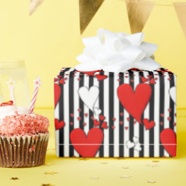 Papel De Presente Papel de enrolamento do Namorados preto branco ver