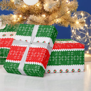 Papel De Presente Papel de enrolamento do padrão de palhetas colorid