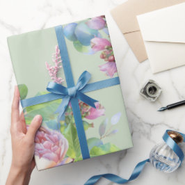 Papel De Presente Papel de enrolamento do Rosa Blush