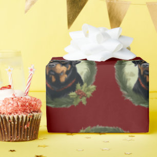 Papel De Presente Papel de enrolamento do rottweiler